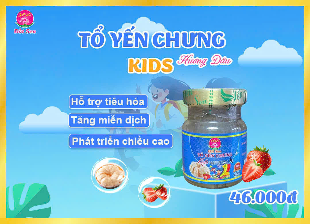 Yến chưng Đất Sen dành cho trẻ em 